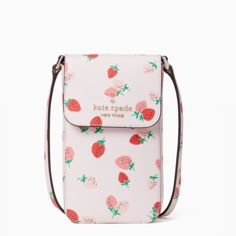 Kate Spade WildStrawberry flap phone crossbody bag limited edition